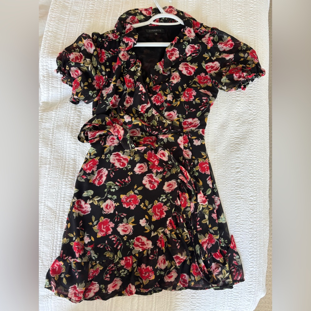 Dynamite Floral Black Dress